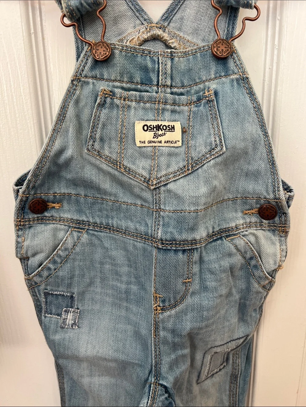 OshKosh B'gosh Light Wash Denim Kids Overalls